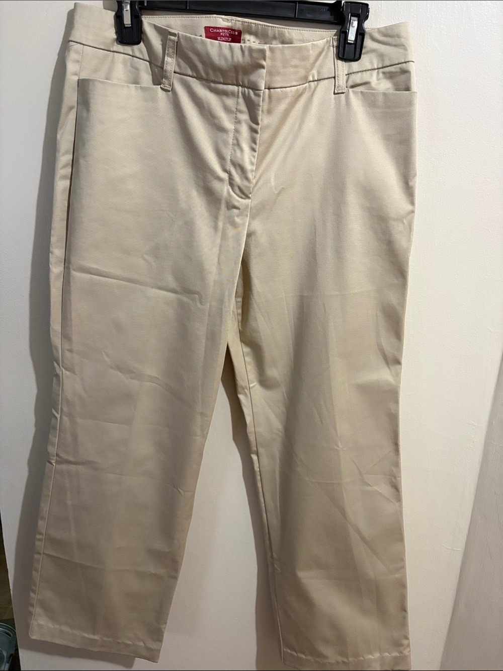 Charter Club Cream Slim-Fit Dress Pants